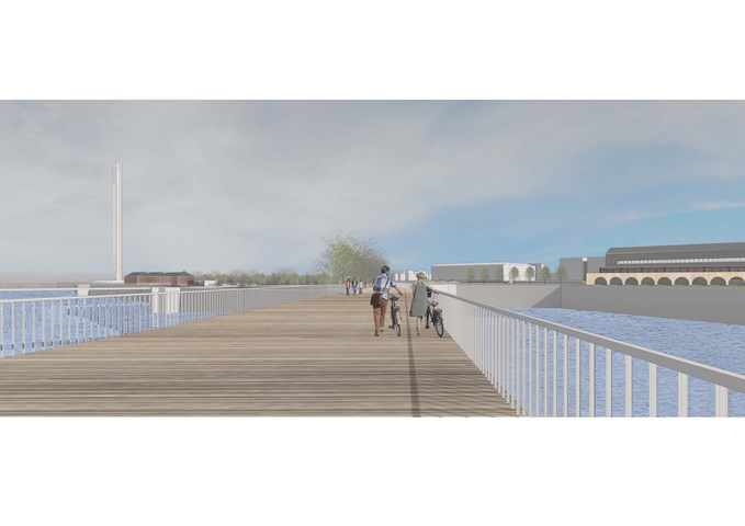 New bridge proposal and approach to the docks