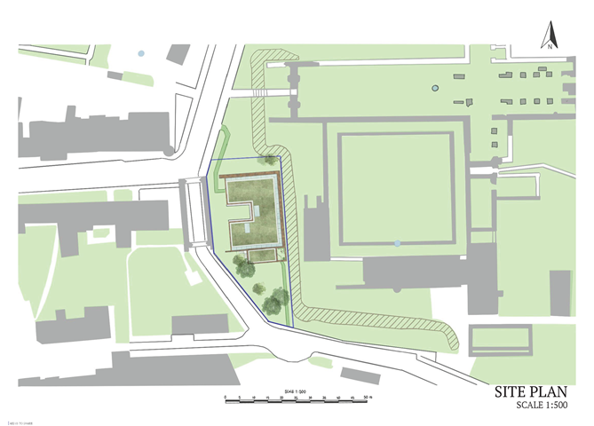 AB210: Site Plan with Roof Proposal 
