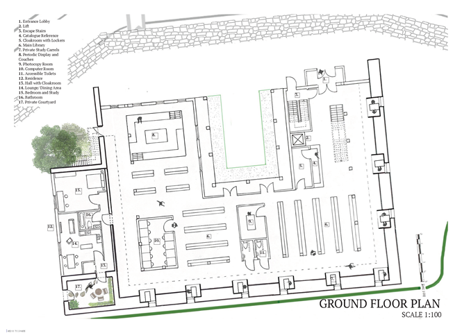 AB210: Library Project Ground Floor Plan 