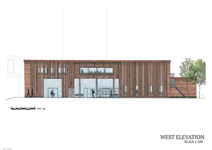AB210: Library Project West Elevation