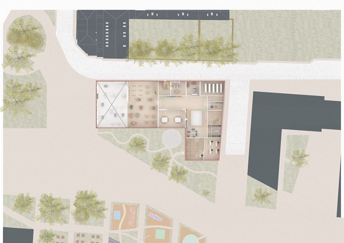1.200 Illustrated First Floor Plan