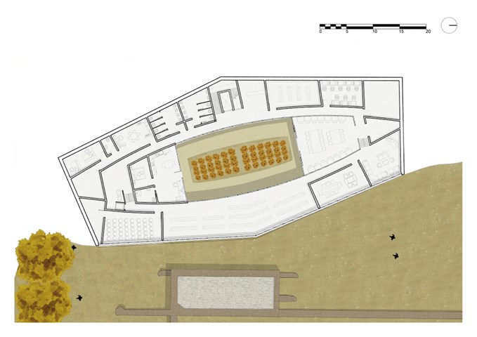 Basement floor plan scale 1:100