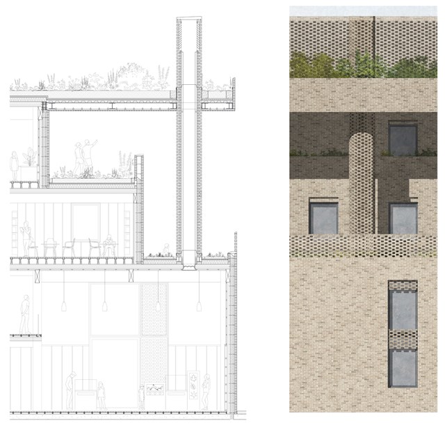 Technical Section and Elevation